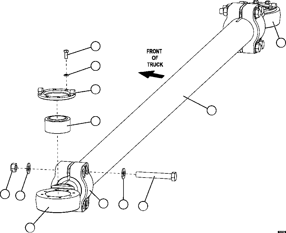 NOTE: (1) INCLUDED IN 58F-MP-AK020 STEERING CYLINDER 58F-MP-AK020 KOMATSU
