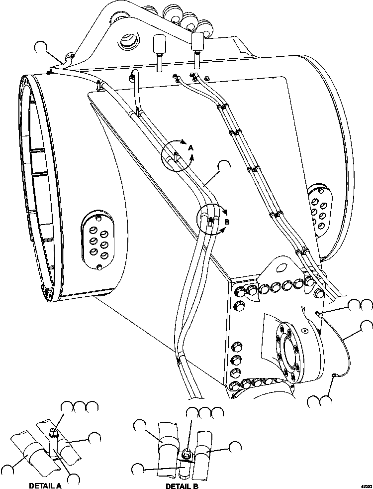 HARNESS, RIGHT REAR FRAME RAIL 58E-06-00141 KOMATSU