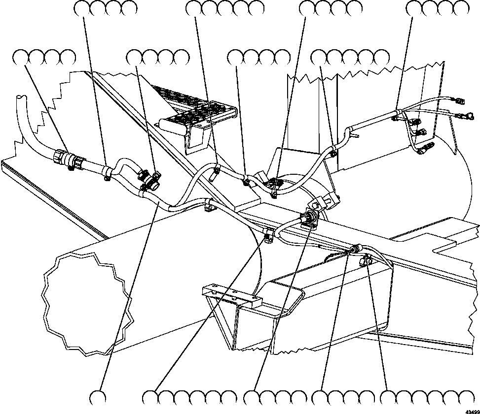 HARNESS, LEFT FRONT FRAME RAIL 58E-06-00651 KOMATSU