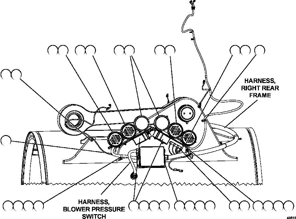 HARNESS, AXLE HOUSING 58E-06-01271 KOMATSU