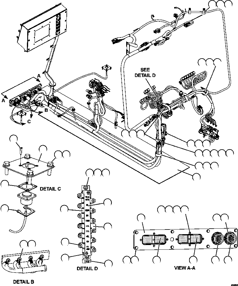 HARNESS, CAB/GE SIGNAL 58E-06-00591 KOMATSU
