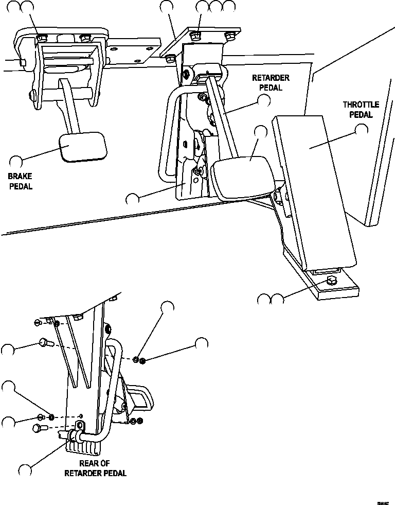 BRAKE VALVE PEDAL ASSEMBLY (SEE INDEX) 58E-61-00110 KOMATSU