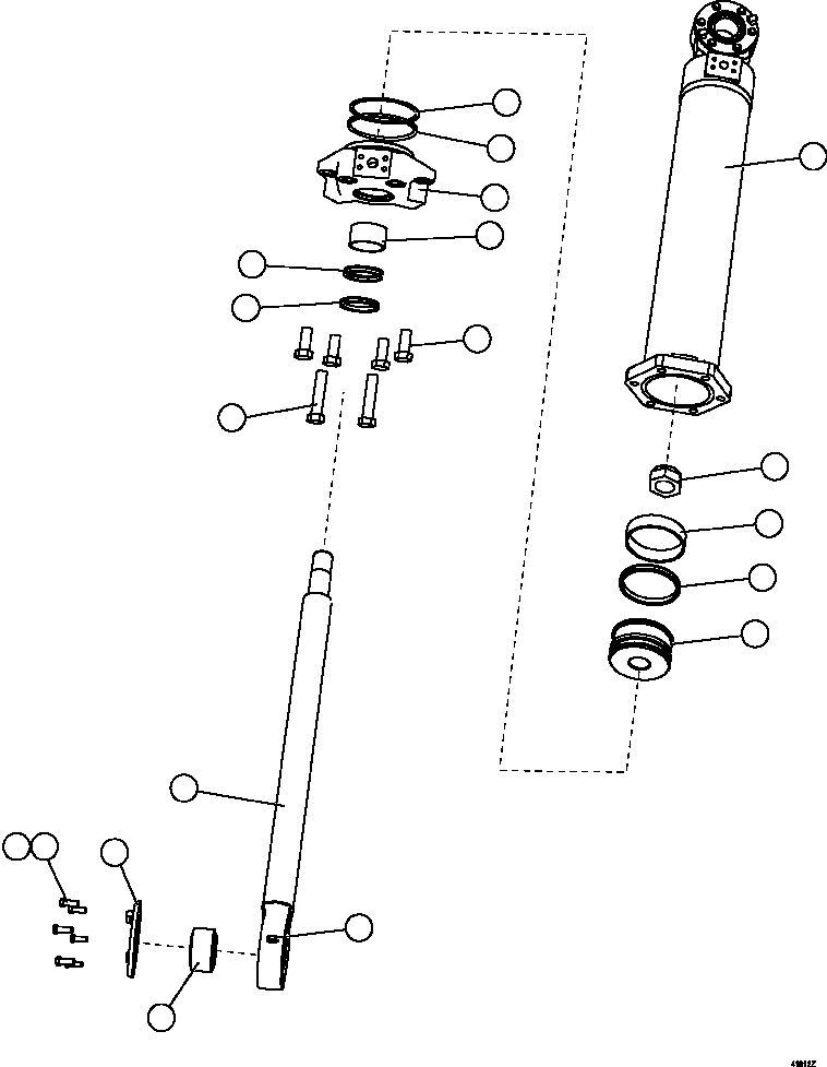 NOTE: (1) INCLUDED IN 58E-SC-AK011 SEAL KIT. 58E-SC-AK011 KOMATSU