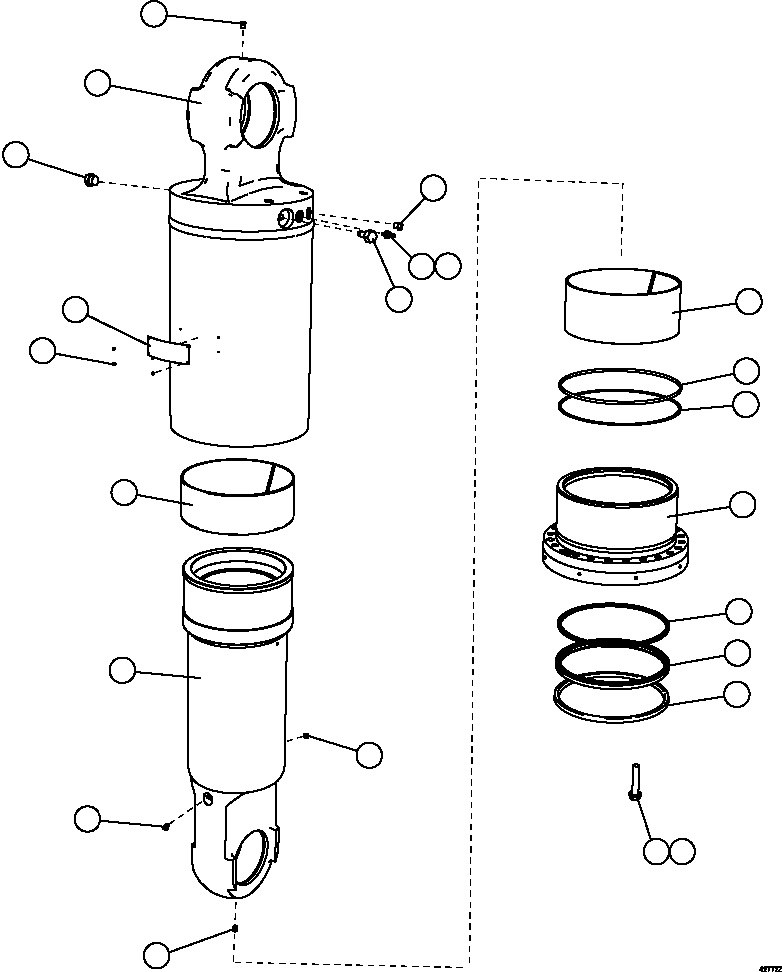 (2) INCLUDED IN 58E-RS-AK011 REAR SUSPENSION KIT. 58E-RS-AK011 KOMATSU