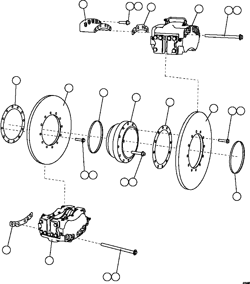 (2) INCLUDED IN 58E-BK-AK010 BRAKE DISC KIT. 58E-BK-AK010 KOMATSU