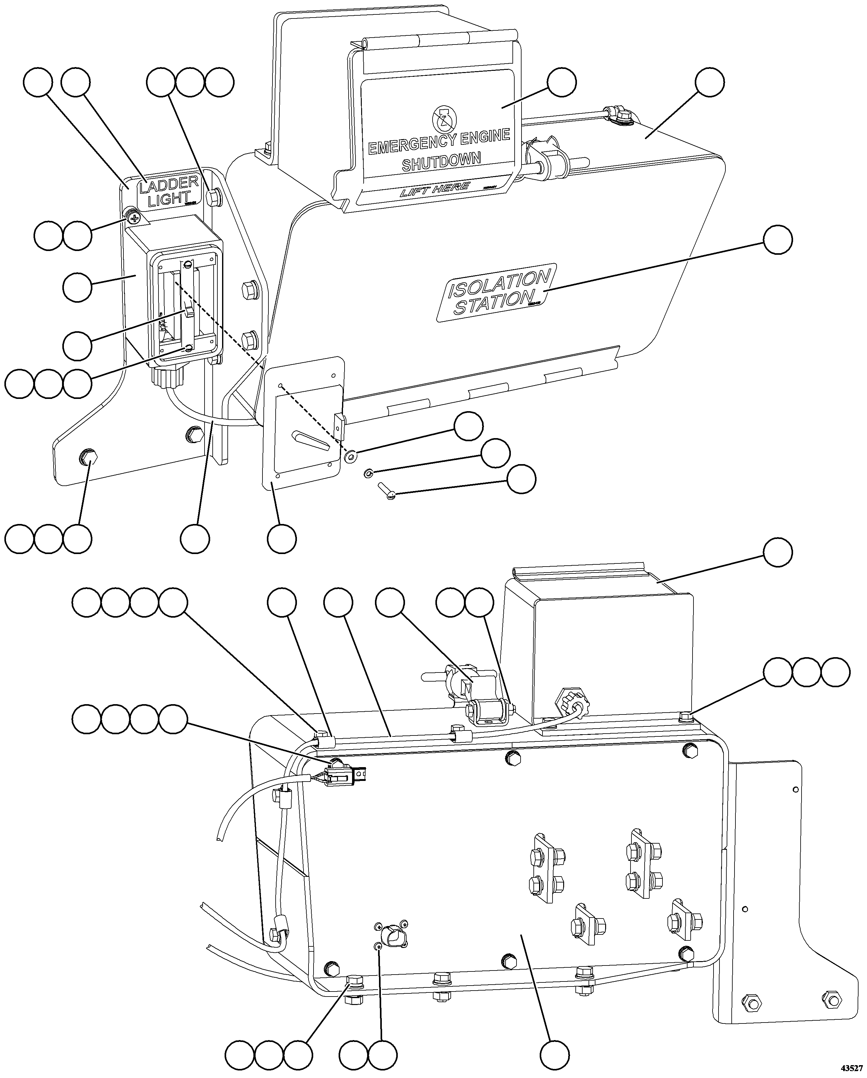 DECAL, LADDER LIGHT 58F-93-40560 KOMATSU