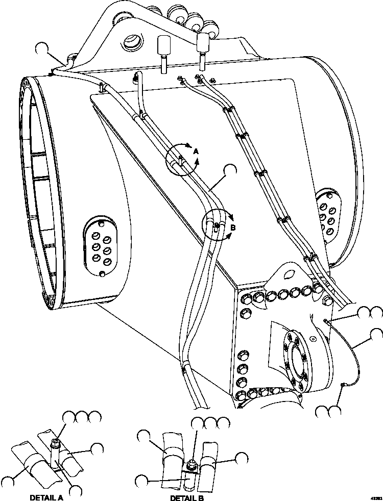 HARNESS, RIGHT REAR FRAME RAIL 58E-06-00142 KOMATSU