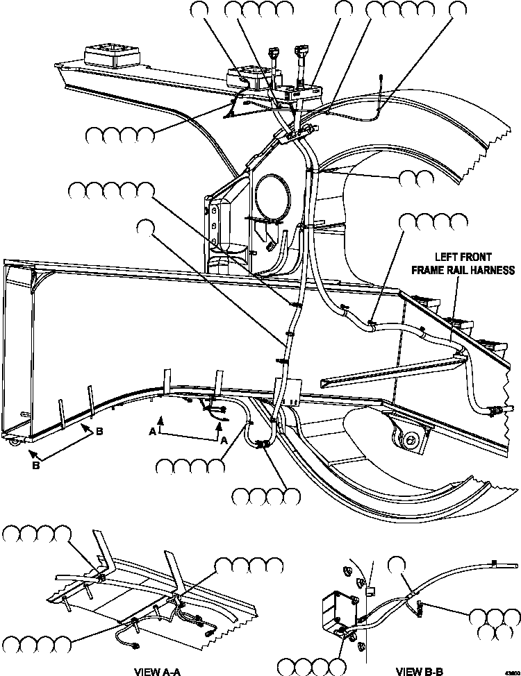 HARNESS, LEFT REAR FRAME RAIL 58E-06-00131 KOMATSU