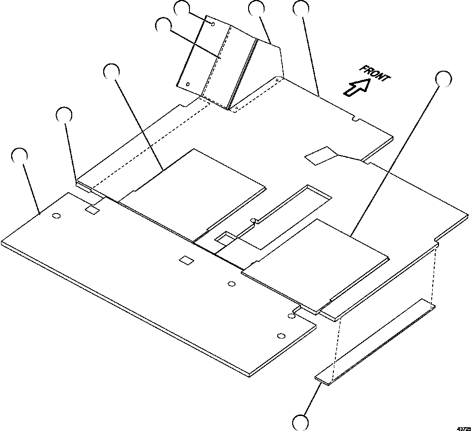 FLOOR MAT, SEAT 58F-54-01190 KOMATSU