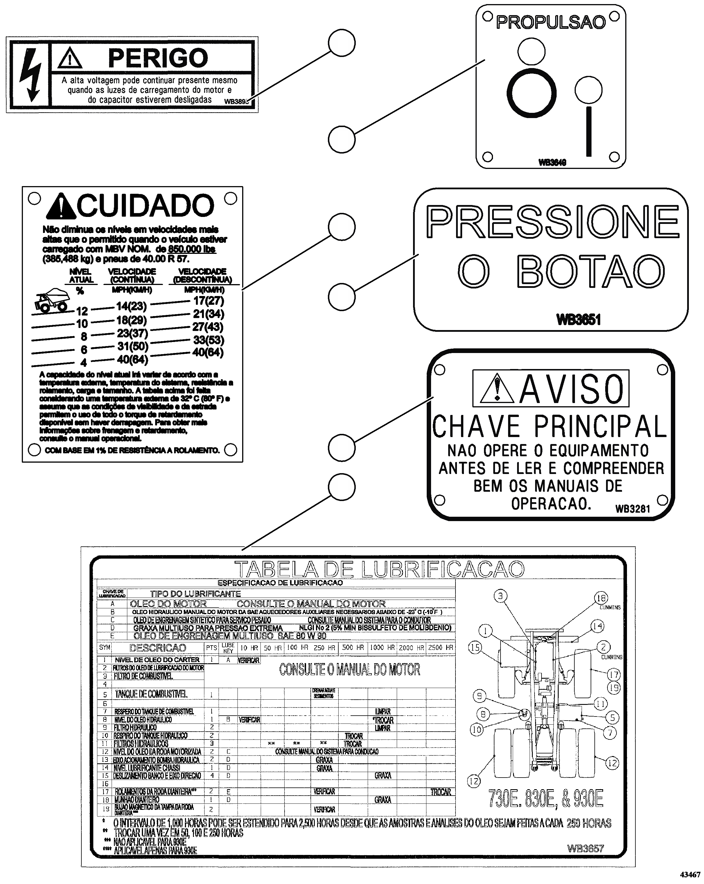 CHART, GRADE SPEED 58E-98-10041 KOMATSU