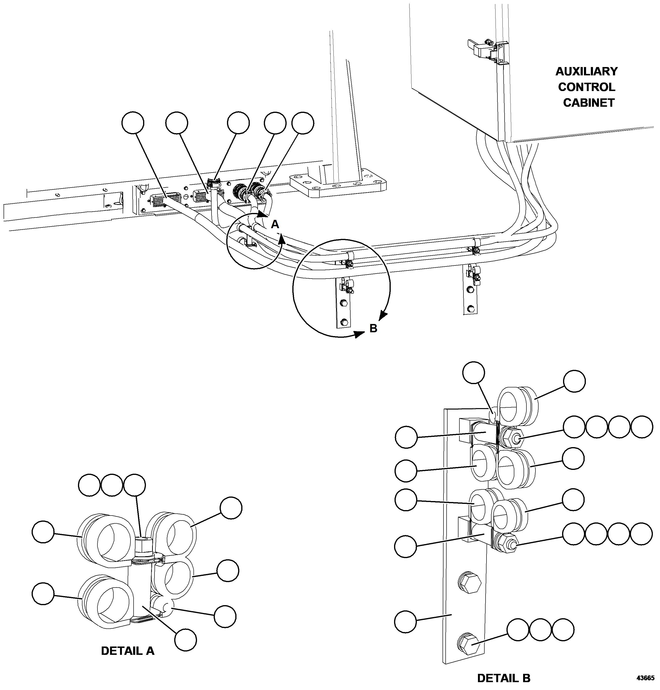 HARNESS, CAB/AUX CABINET DIAGNOSTICS 58E-06-00463 KOMATSU