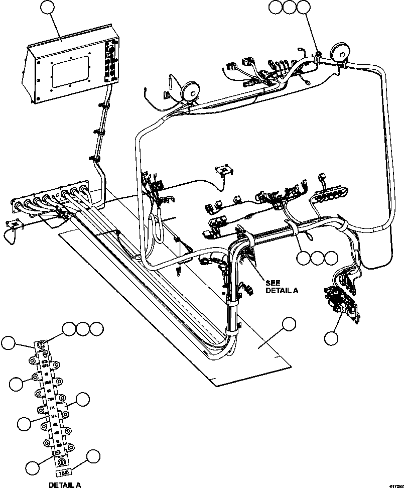 HARNESS, SELECTOR SWITCH JUMPER (INSIDE CENTER CONSOLE) EM6533 KOMATSU