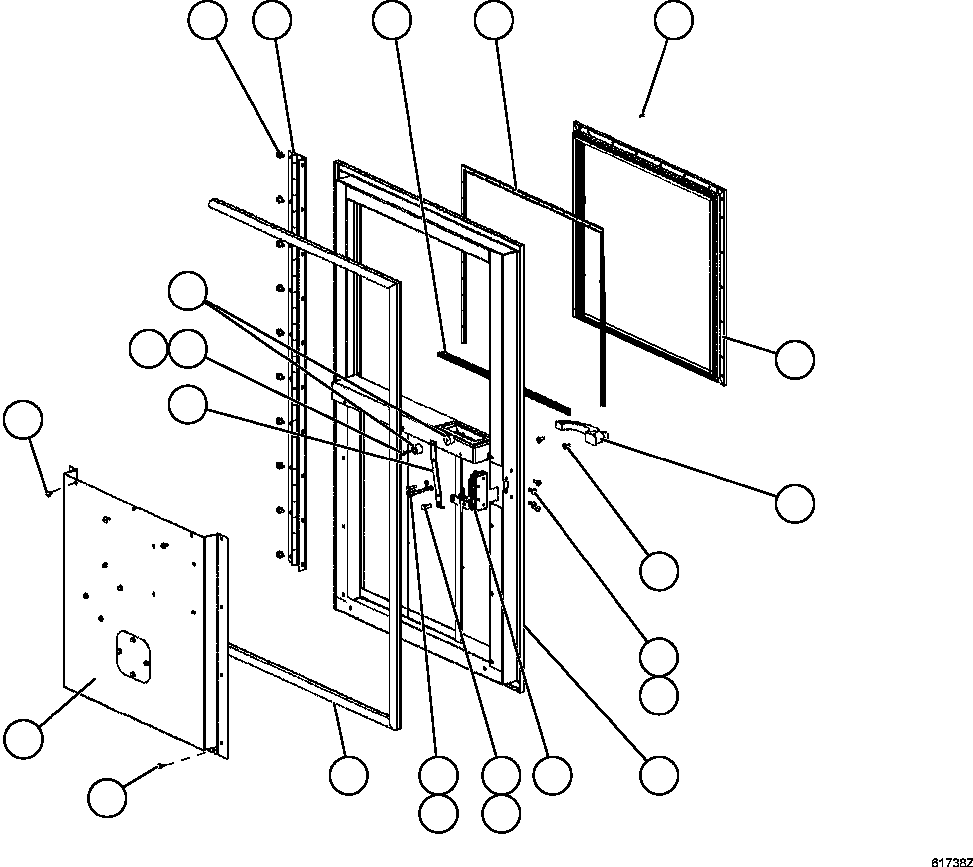 WINDOW FRAME, INSULATED DOOR PC2769 KOMATSU