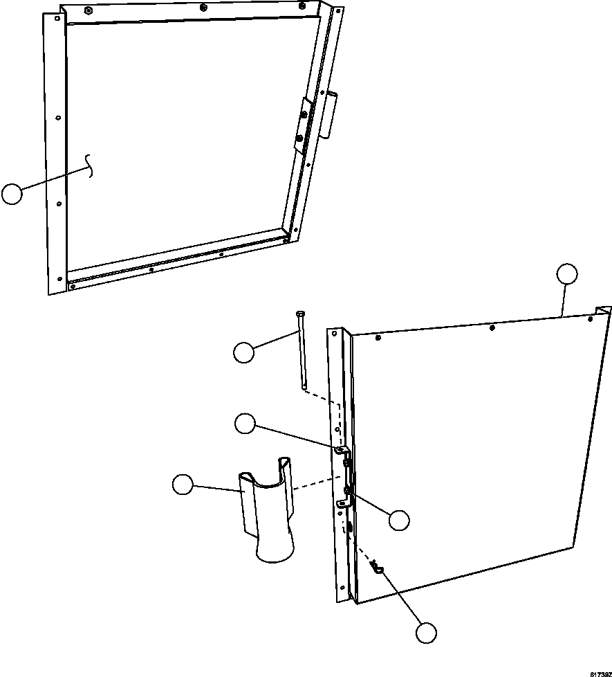 PANEL, INNER - L.H. XB2045 KOMATSU