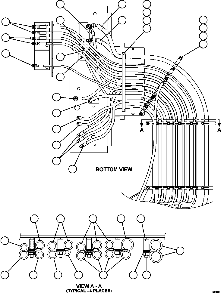 HOSE (LEFT FRONT BRAKE APPLICATION) HA8696 KOMATSU