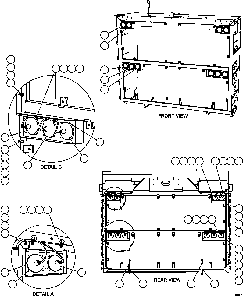 HARNESS, GRILLE - L.H. XB3256 KOMATSU