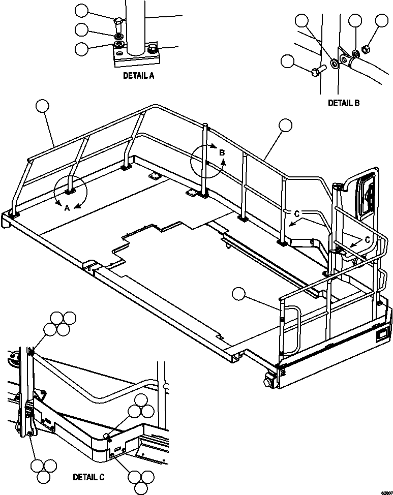 HANDRAIL, L.H. DECK (MID) XB4697 KOMATSU
