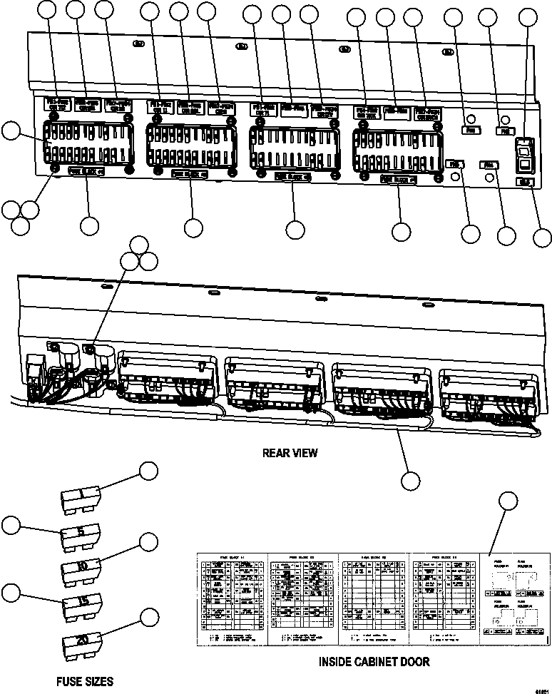 LABEL, FUSE BLOCK 58F-06-10160 KOMATSU