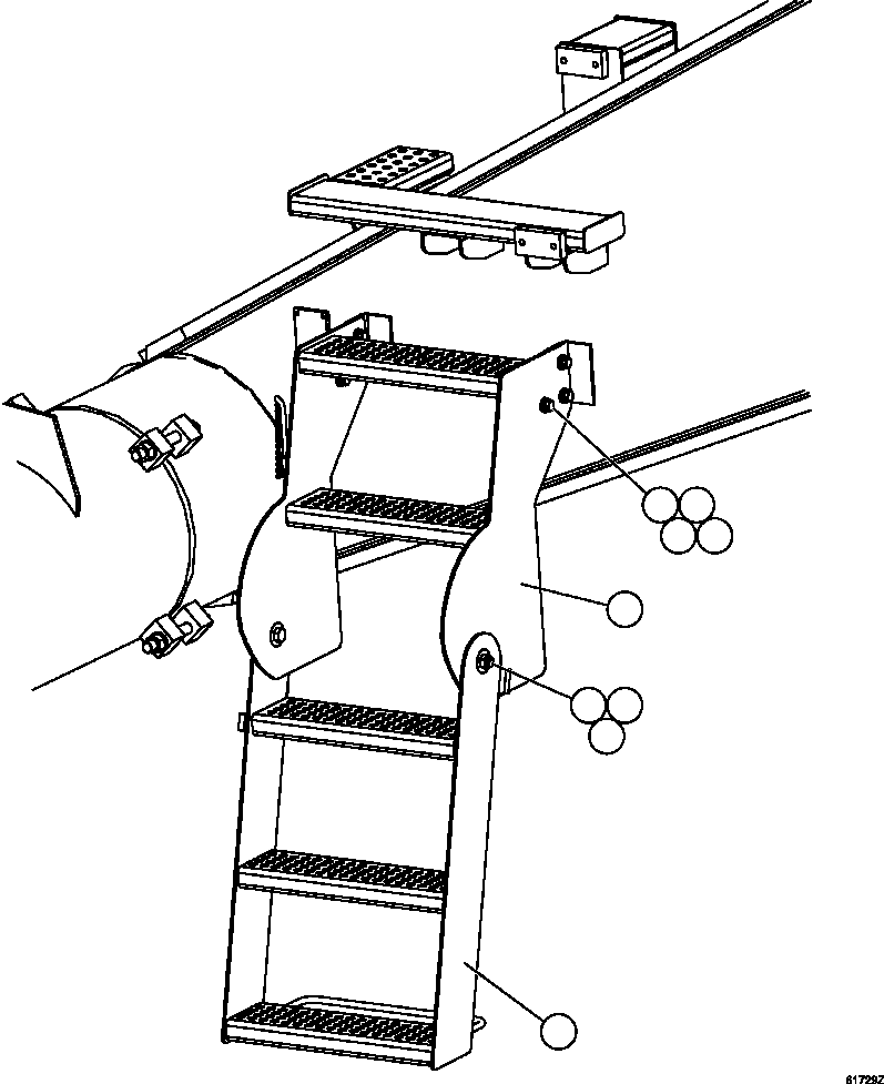 LADDER, ACCESS - R.H. SIDE XC0123 KOMATSU
