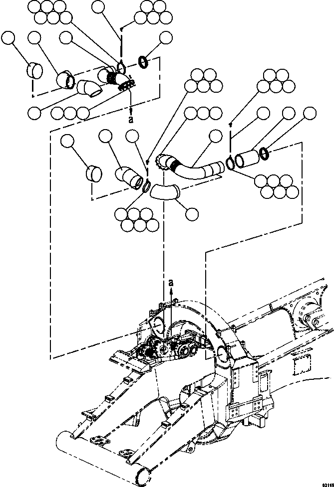 TUBE, EXHAUST - LH XB8301 KOMATSU