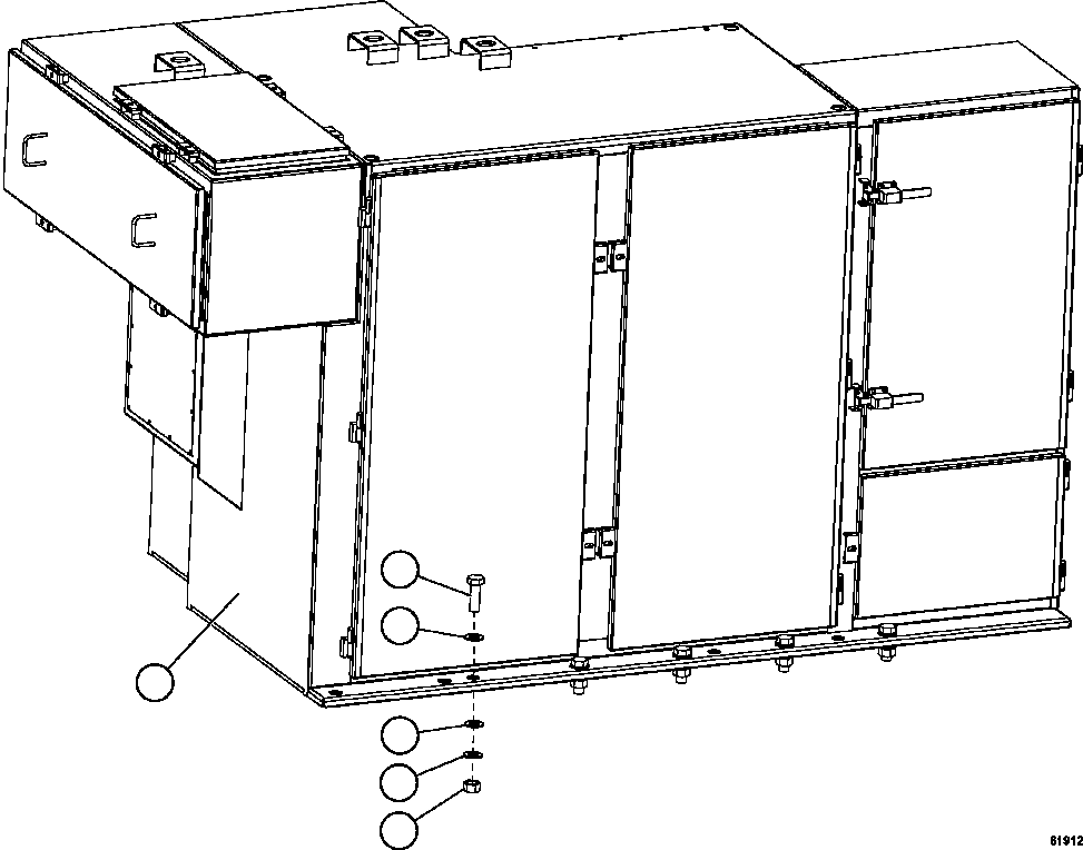 CONTROL CABINET (SEE FIG 64393) 58F-43-00030 KOMATSU