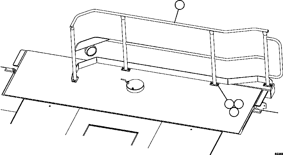 HANDRAIL, GRILLE XB3886 KOMATSU