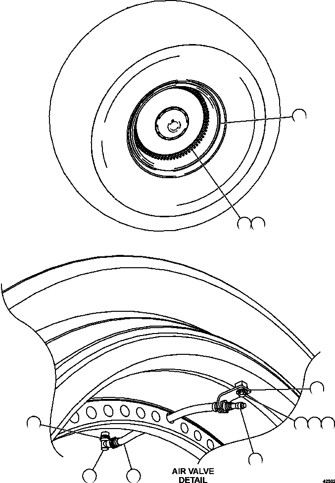 NOTE: (1) INCLUDED IN AK9461 WHEEL STUD KIT. (QTY 60) AK9461 KOMATSU