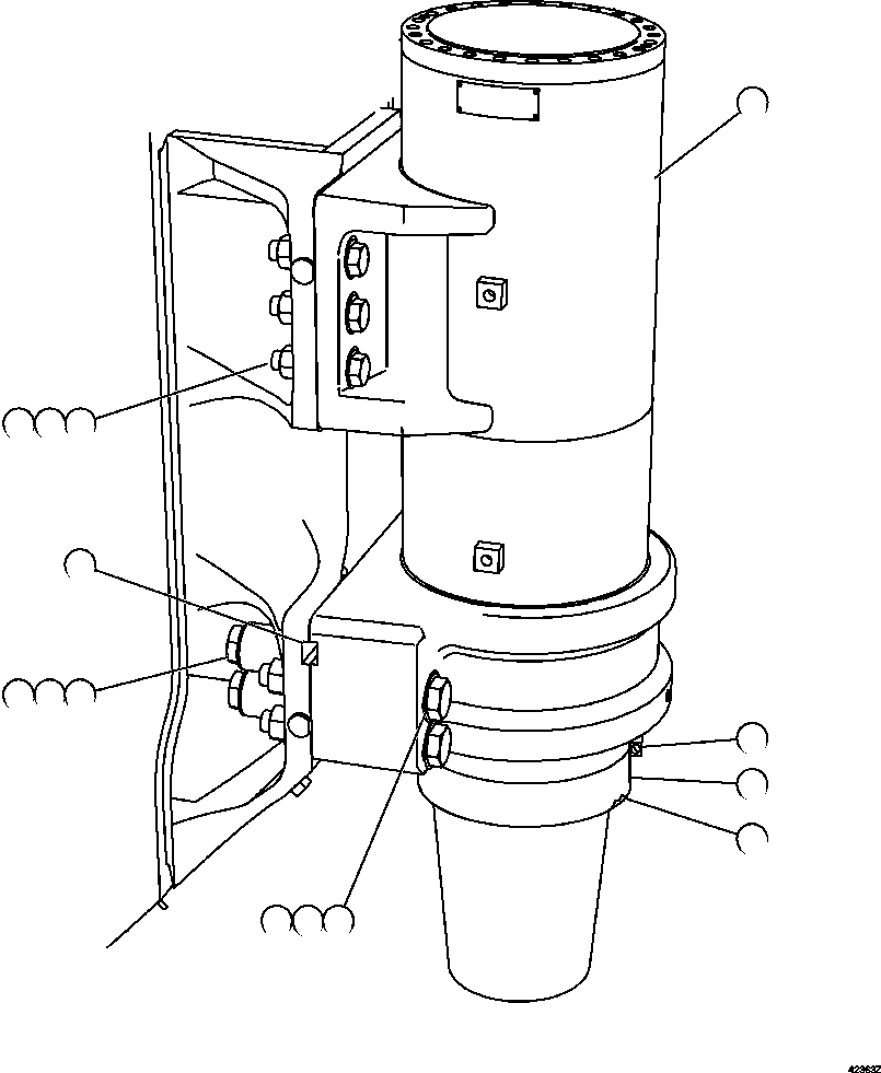 NOTE: (1) INCLUDED IN AK9445 FRONT WHEEL GROUP HARDWARE KIT. AK9445 KOMATSU