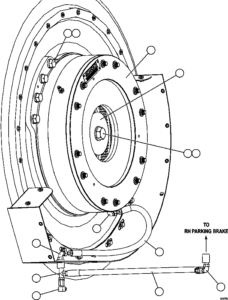 PARKING BRAKE ASSEMBLY (SEE INDEX) 58F-33-00040 KOMATSU