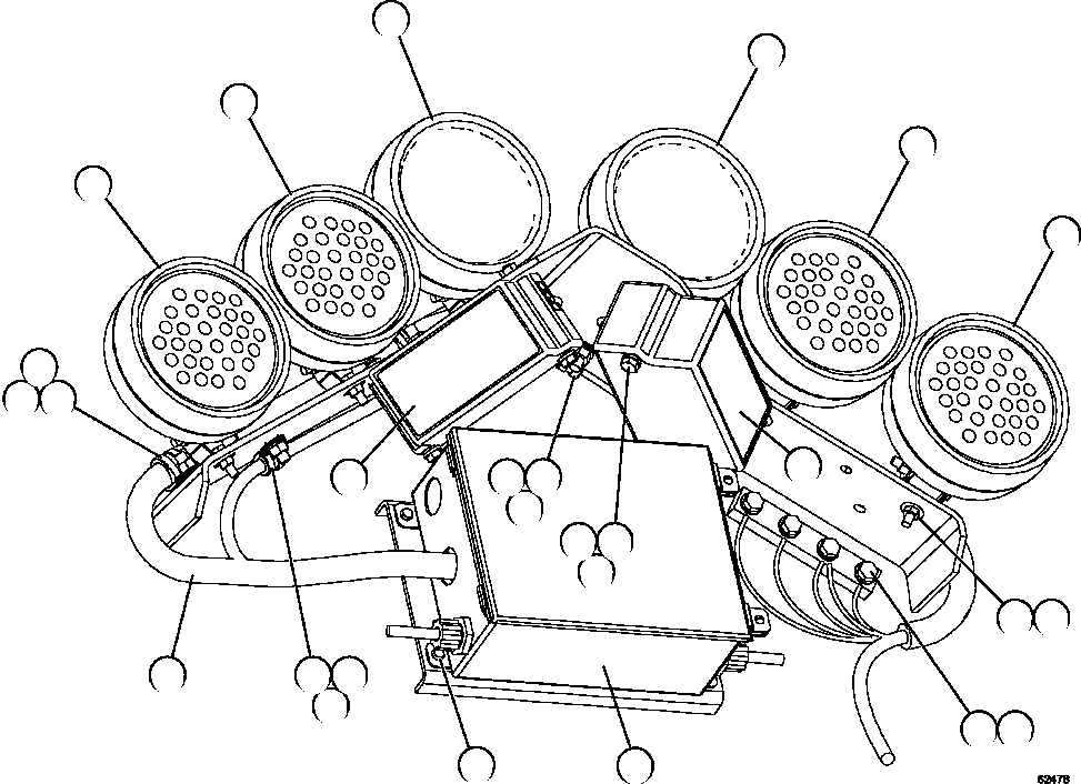 HARNESS, AXLE HOUSING 58F-06-00451 KOMATSU