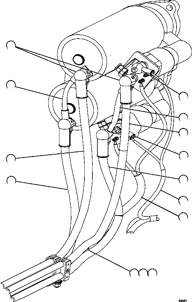 HARNESS, CRANKING MOTOR / ALTERNATOR 58F-06-00740 KOMATSU