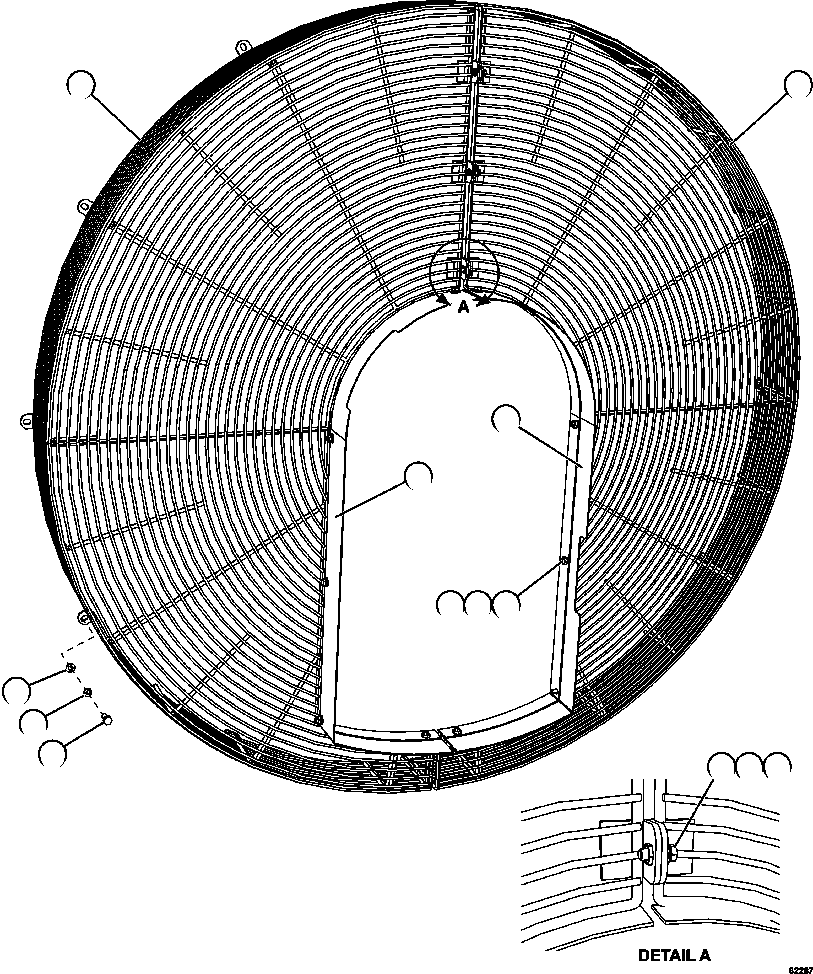 NOTE: (1) INCLUDED IN 58F-00-00050 FAN GUARD KIT. 58F-00-00050 KOMATSU