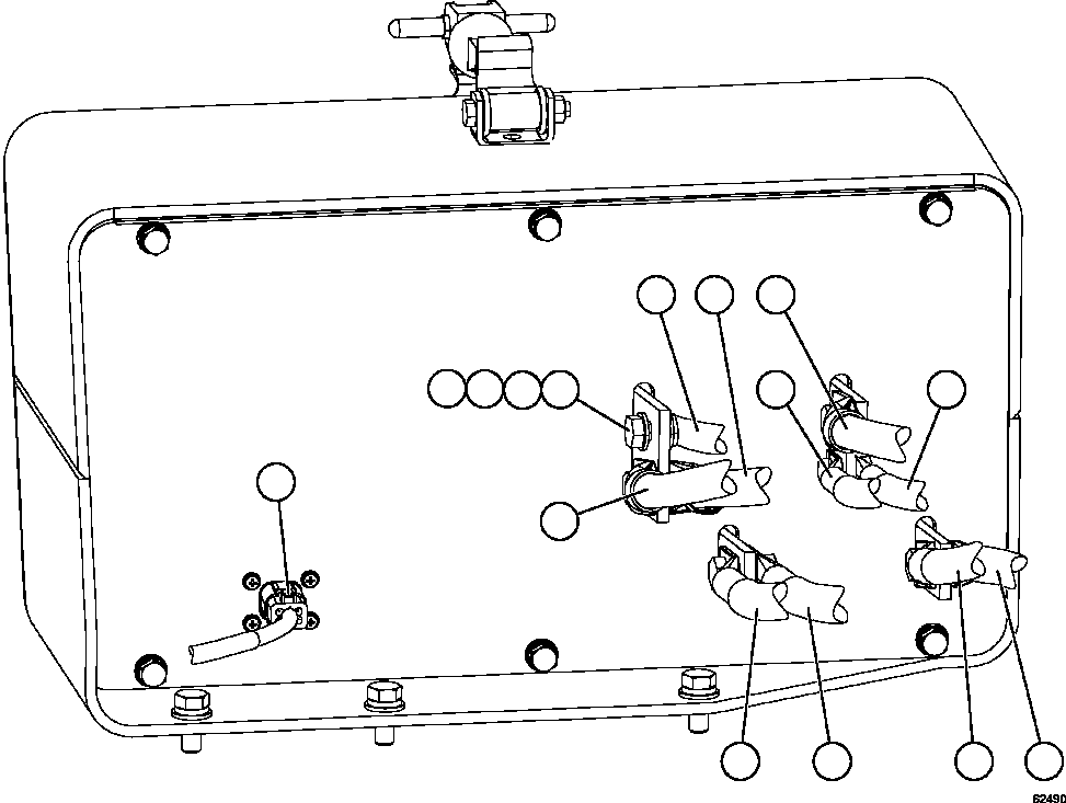 HARNESS, LEFT FRONT FRAME RAIL 58F-06-00491 KOMATSU