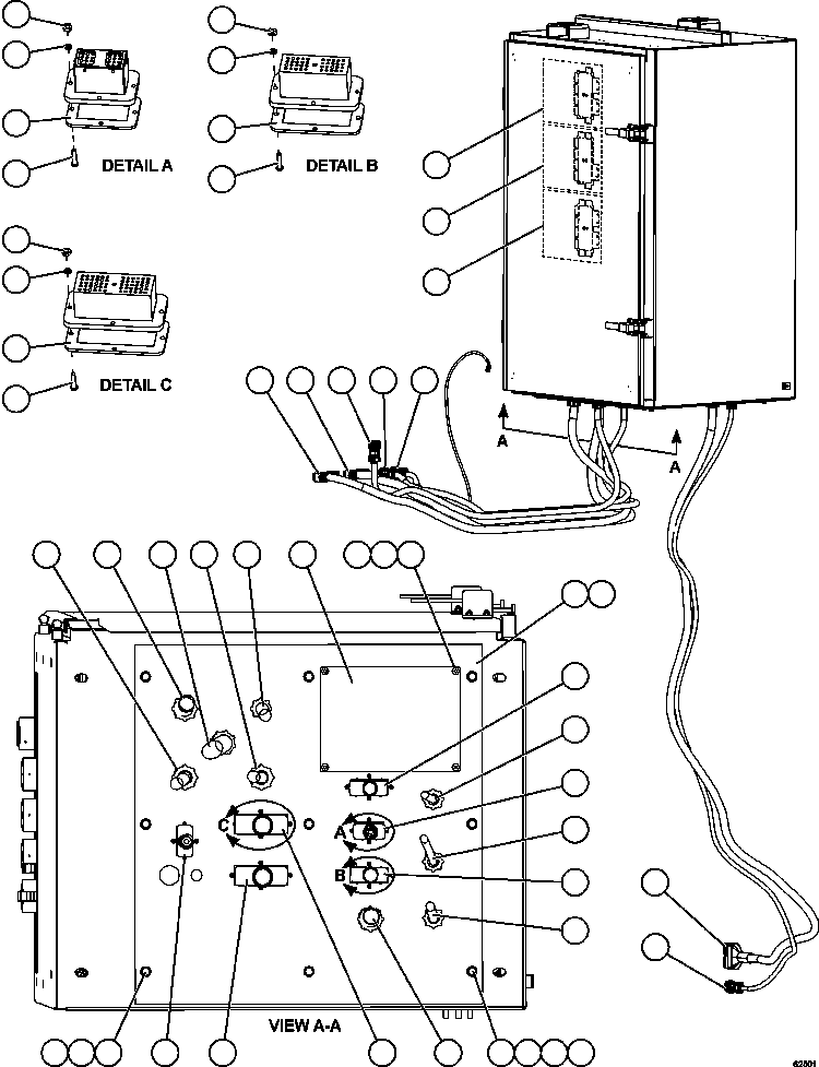 HARNESS, RIGHT REAR FRAME RAIL 58F-06-00481 KOMATSU