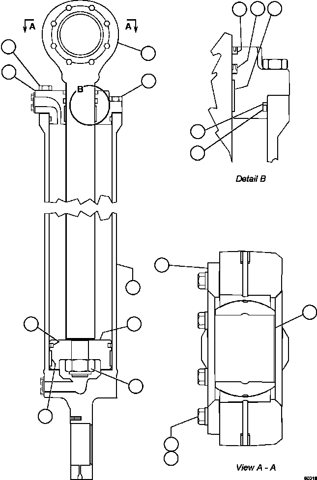 NOTE: (1) INCLUDED IN 58F-SC-AK020 STEERING CYLINDER 58F-SC-AK020 KOMATSU