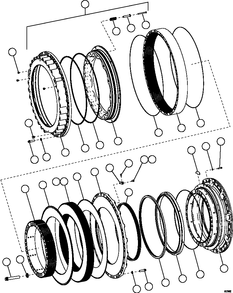(4) INCLUDED IN 58F-BK-AK081 REAR BRAKE SEAL KIT. 58F-BK-AK081 KOMATSU