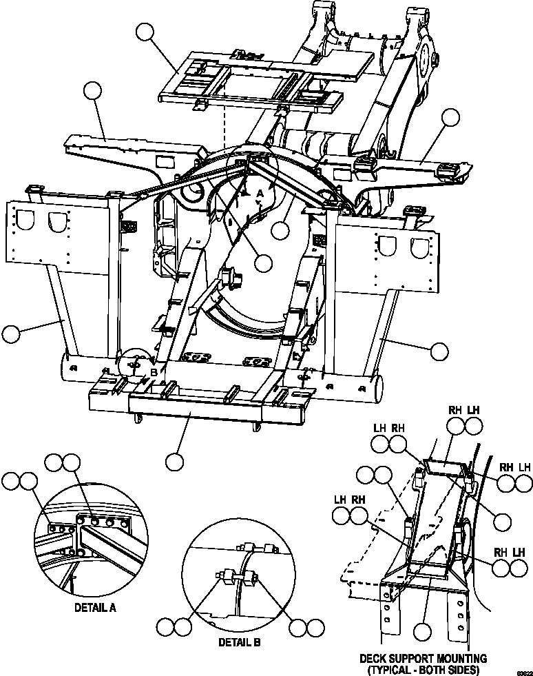 SUPPORT, DECK - CENTER 58F-46-40013 KOMATSU
