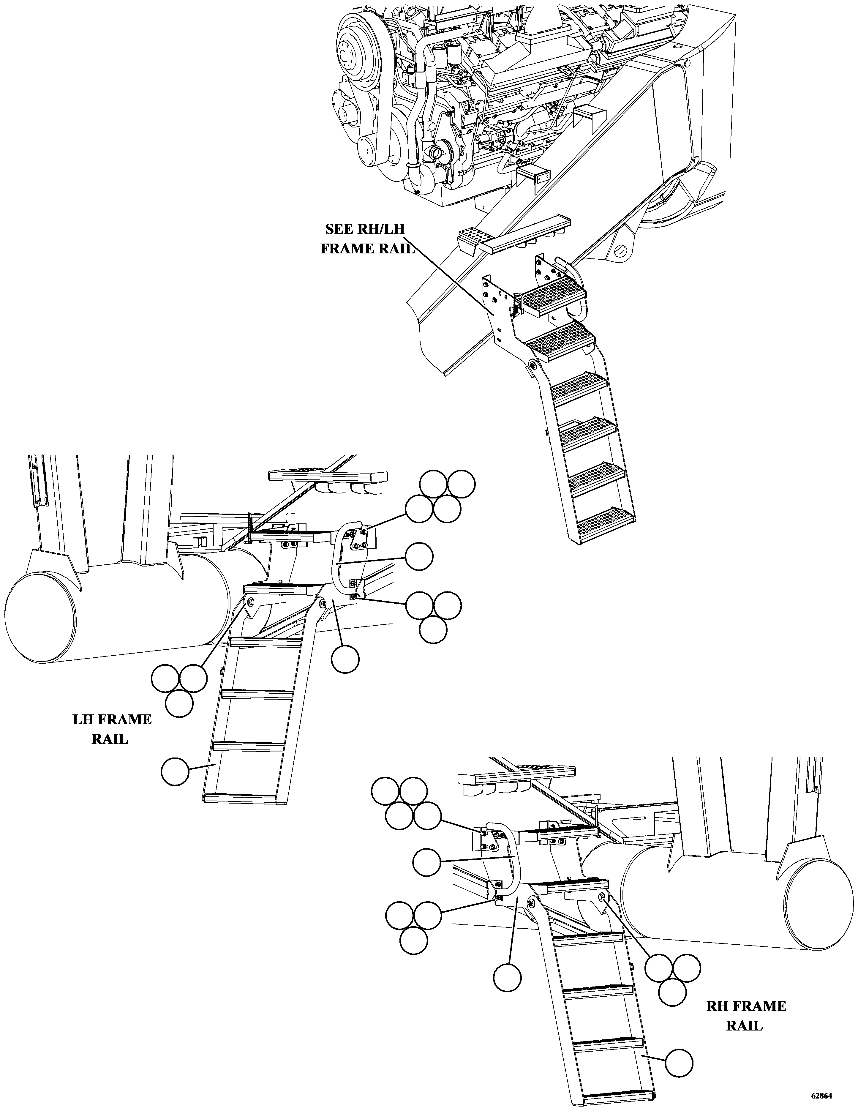 LADDER, ACCESS - RH (1) 58F-80-05520 KOMATSU
