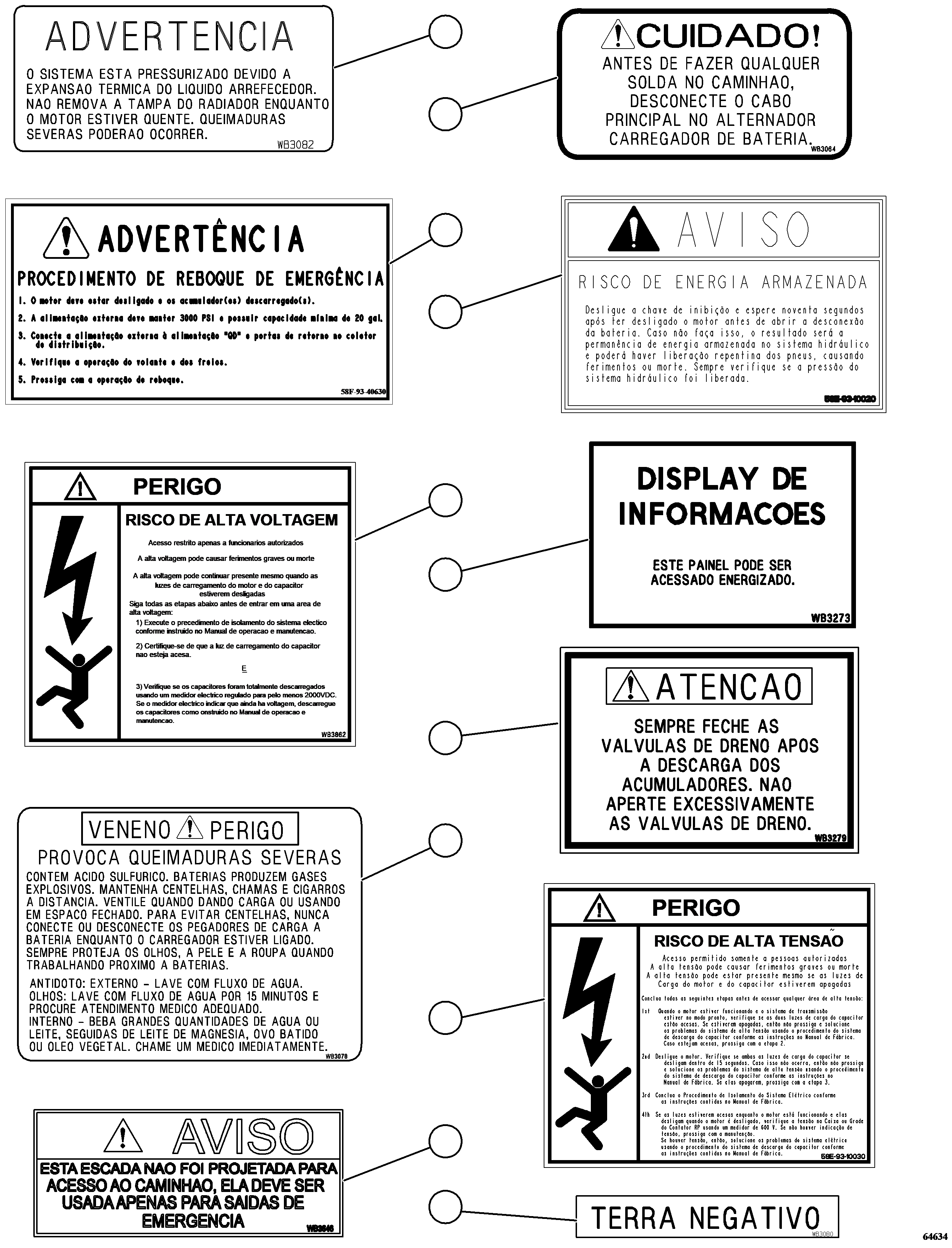 DECAL, EMERGENCY TOWING PROCEDURE (LH SIDE OF FRAME BY HYD TANK) 58F-93-40630 KOMATSU