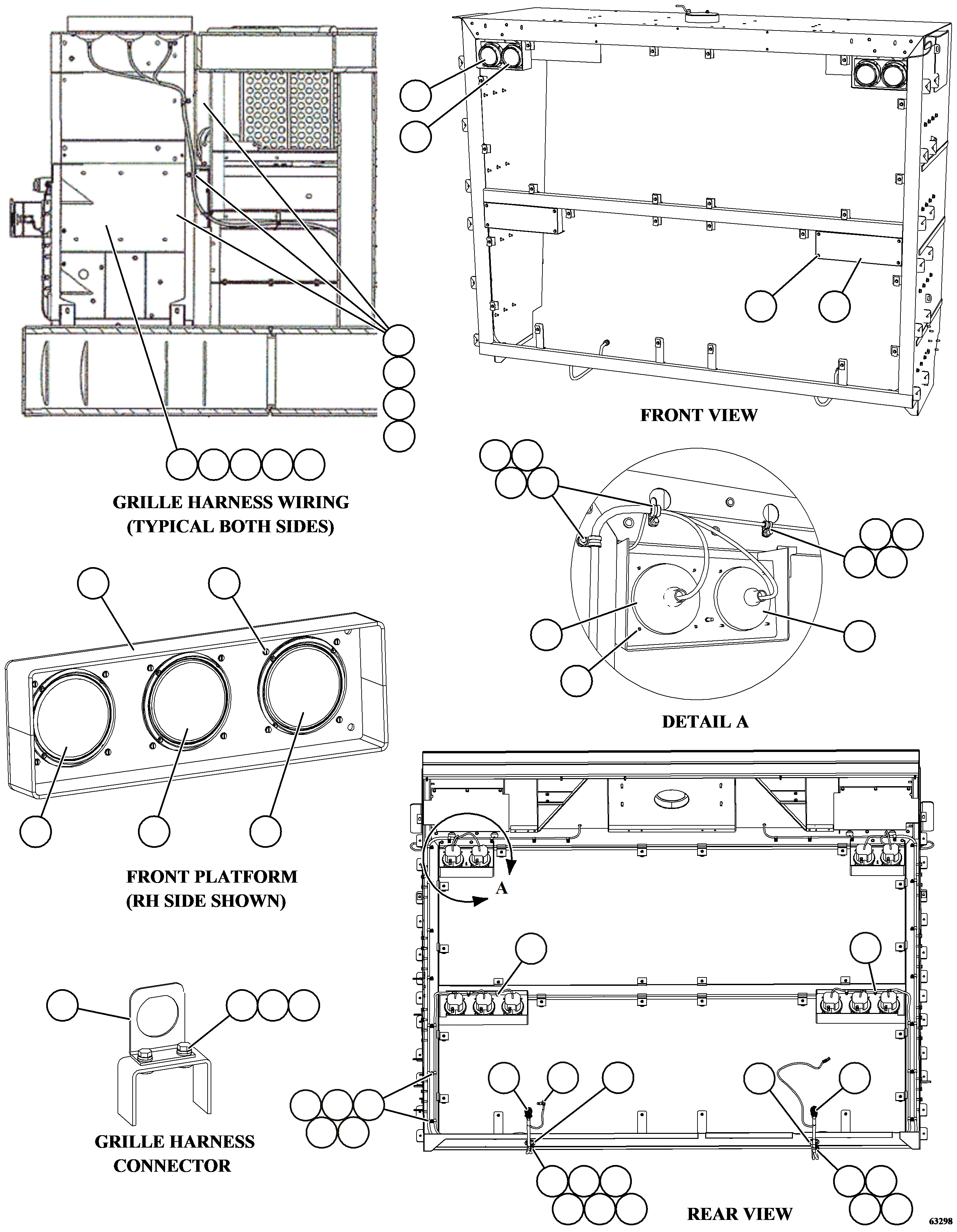 HARNESS, WIRING - RH GRILLE 58B-06-30330 KOMATSU