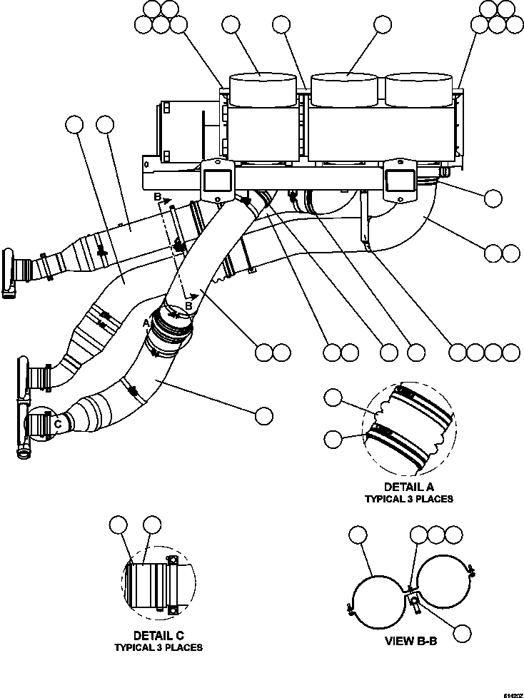 TUBE, R.H. OUTER REAR XB9527 KOMATSU