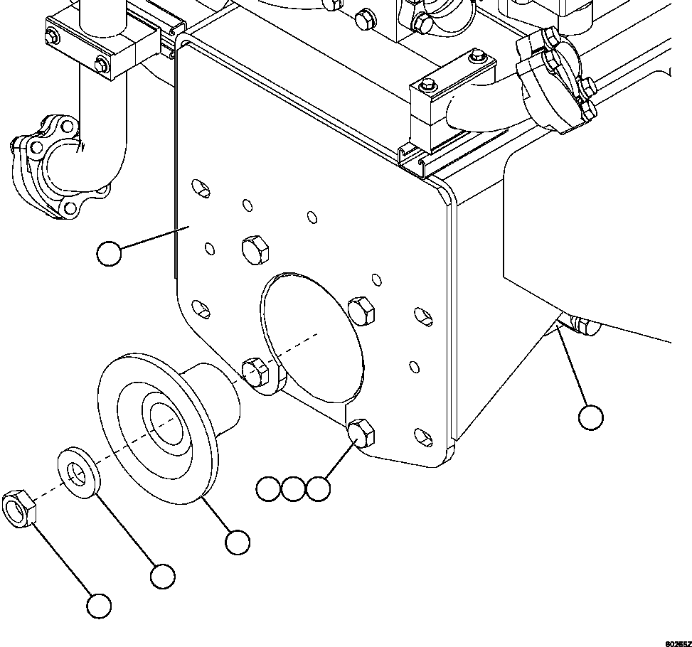 MOUNT, PUMP/VALVE XB6568 KOMATSU