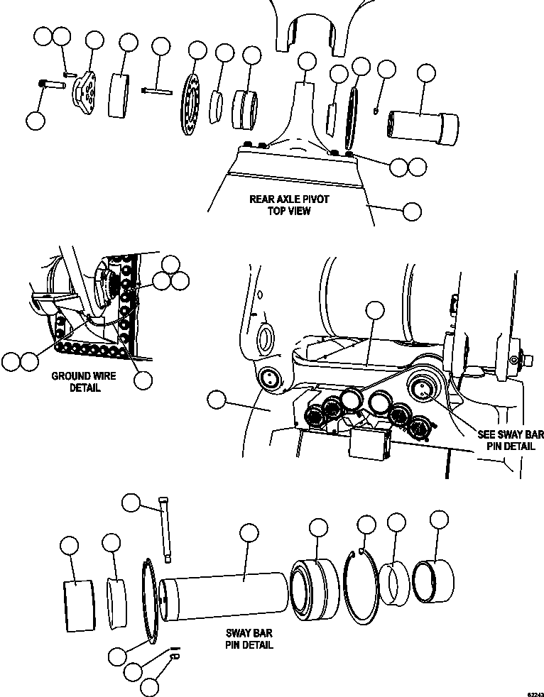 AXLE HOUSING ASSEMBLY 58F-22-00000 KOMATSU