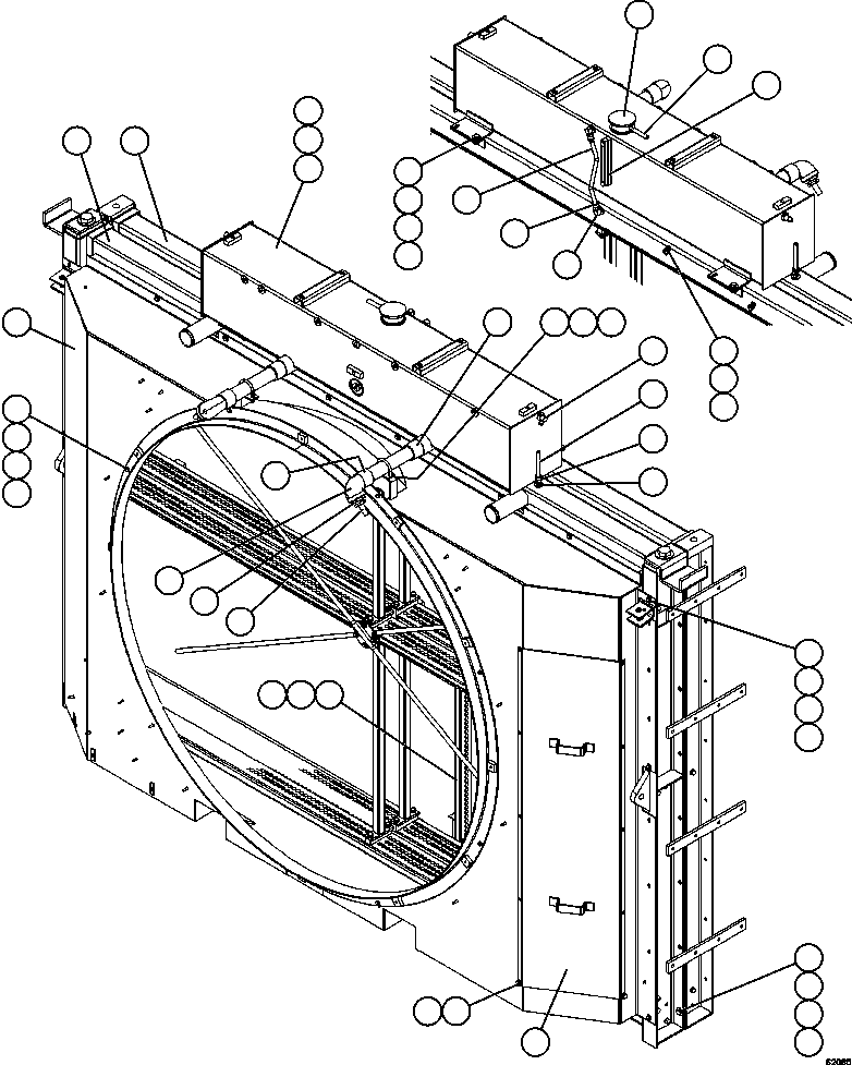 SHROUD, FAN (2) 58B-03-20020 KOMATSU