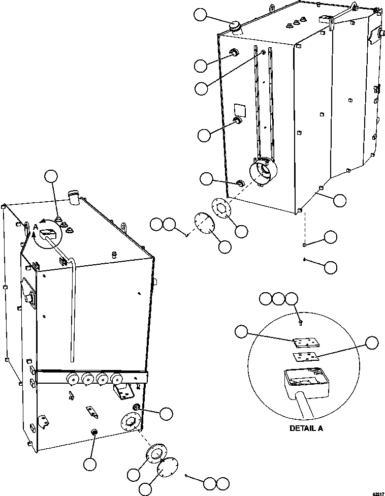 FUEL TANK ASSEMBLY W/COVERS 58B-04-00171 KOMATSU