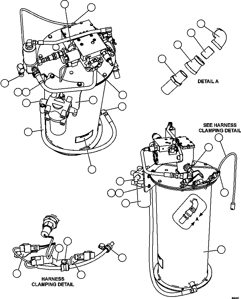 HARNESS, AUTO LUBE 58F-06-05110 KOMATSU