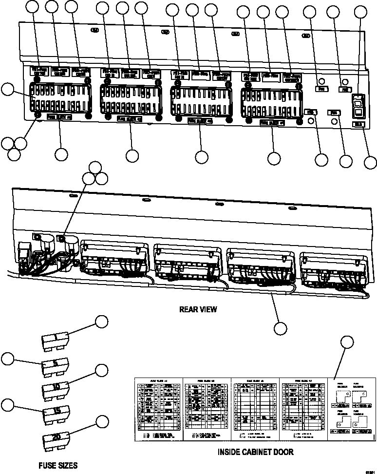LABEL, FUSE BLOCK 58F-06-11110 KOMATSU