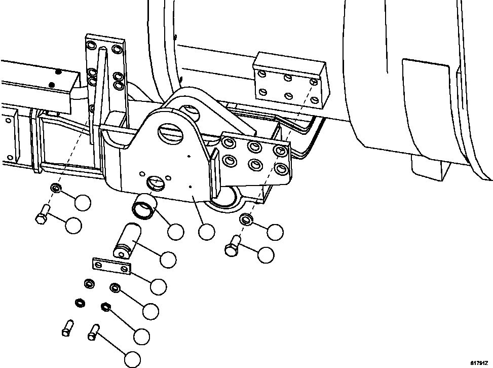 CRADLE - RH 58F-01-00190 KOMATSU