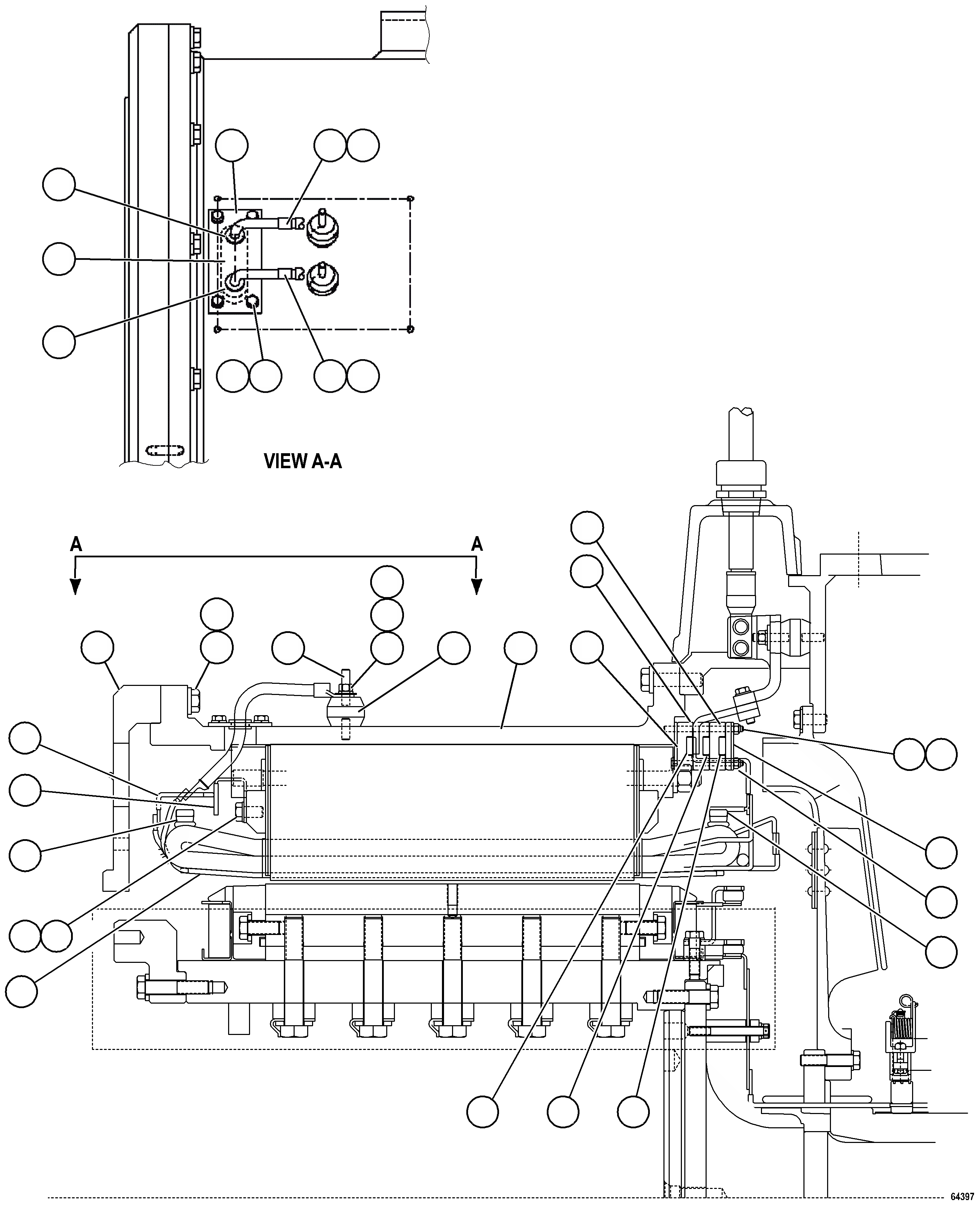 (2) USE 58F-06-04570 FOR REPLACEMENT OF A 58F-06-04570 KOMATSU