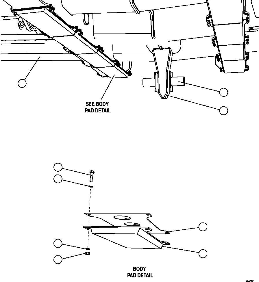 BLOCK, SPACER (3) PC2293 KOMATSU